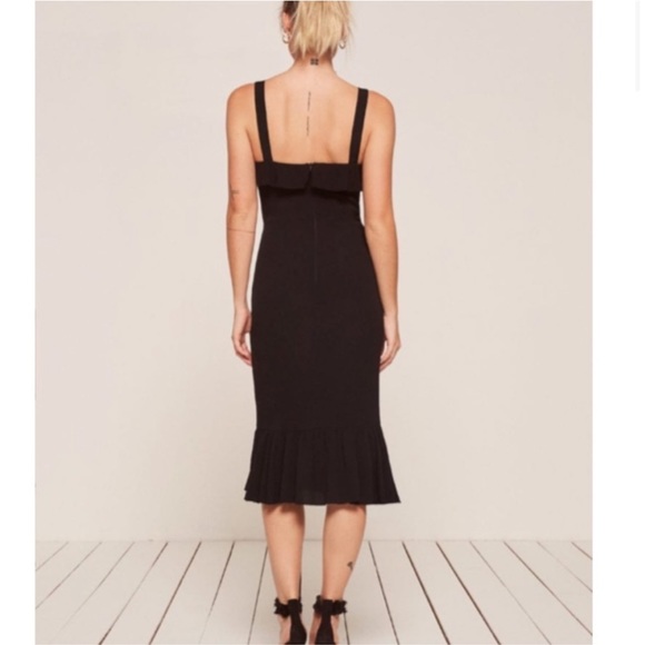 Reformation Black Frida Midi Ruffle Dress - Picture 5 of 16